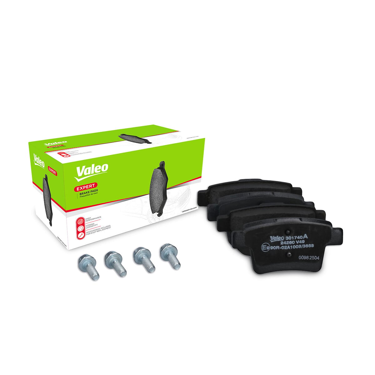 Jeu de 4 plaquettes de frein VALEO ref. 301740A